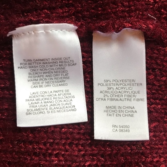 ANNE KLEIN XS WINE COLORED TANK TOP - Picture 7 of 7